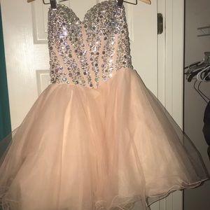 Short, Pink evening dress